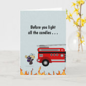 Carte Un permis d'incendie est nécessaire pour les bougi (Fleur jaune)