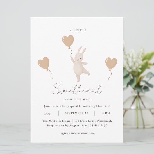 Carte Un petit amour est en route Baby Sprinkle (Debout devant)