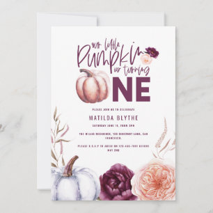 Carte Un petit automne citrouille 1er anniversaire