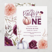 Carte Un petit automne citrouille 1er anniversaire (Devant / Derrière)