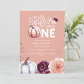 Carte Un petit automne citrouille 1er anniversaire (Debout devant)