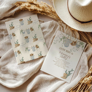 Carte Un Petit Baby shower Cowboy