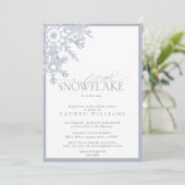 Carte Un petit Baby shower d'aquarelle bleu Snowflake (Debout devant)