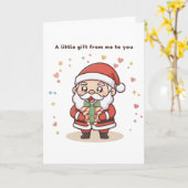 Carte Un petit cadeau de moi au Puchi Dōshi Santa Card (Fleur jaune)