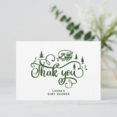 Carte Un petit camper est sur le chemin du Baby shower M (Debout devant)