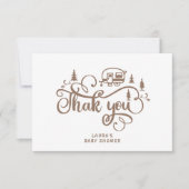 Carte Un petit camper est sur le chemin du Baby shower M (Devant)