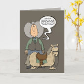 Carte "Un Petit Cheval" Anniversaire drôle (Fleur jaune)