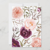 Carte Un petit citrouille fleurs chute violet pêche anni (Dos)