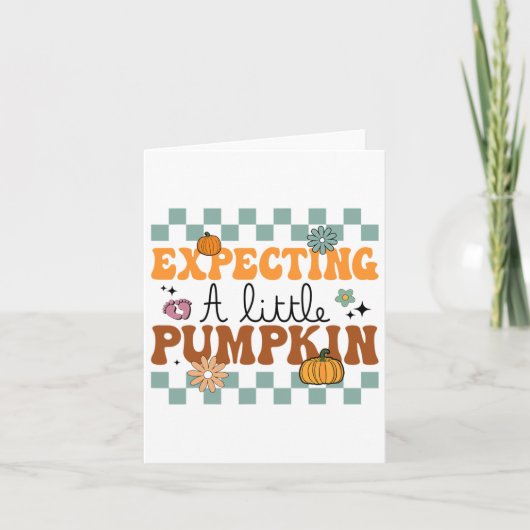 Carte Un Petit Citrouille Halloween Grossesse Ann (Devant)