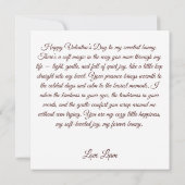 Carte Un petit lapin t'aime Couple Amour (Dos)