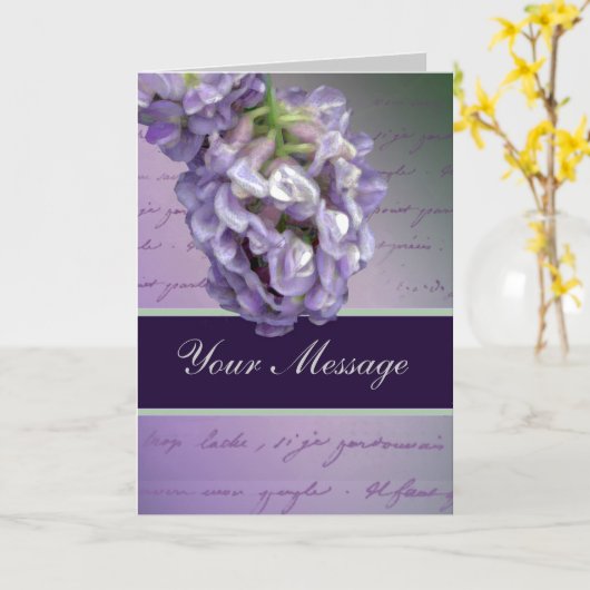 Carte Un petit lilas (Fleur jaune)