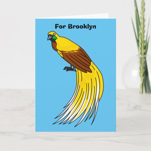 Carte Un petit oiseau de paradis (Devant)