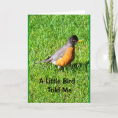 Carte Un Petit Oiseau m'a dit : C'est ton anniversaire ! (Devant)