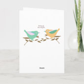 Carte Un petit oiseau m'a dit ... félicitations (Dos)