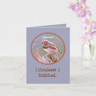 CARTE "UN PETIT OISEAU M'A DIT" /JOLI ANNIVERSAIRE