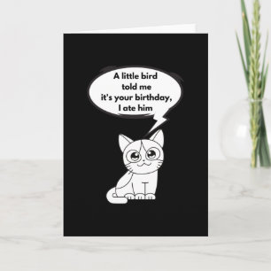 Carte Un petit oiseau m'a dit que c'était ton anniversai