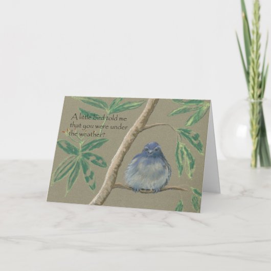 Carte Un petit oiseau m'a indiqué que, obtenez bien (Devant)