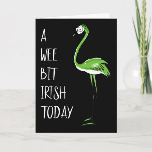 Carte Un petit peu irlandais aujourd'hui Flamingo St Pat