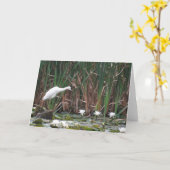 Carte Un peu de pêche au héron bleu (Fleur jaune)