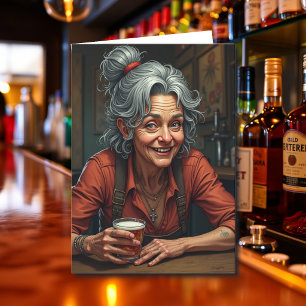 Carte Un peu d'humour d'anniversaire pour la femme qui b
