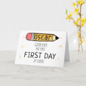 Carte un peu drôle de retour à l'école (Fleur jaune)