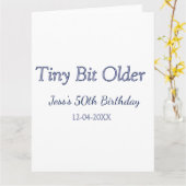 Carte un peu plus âgé 50e anniversaire pastel violet mod (Fleur jaune)