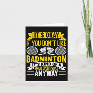 Carte Un peuple intelligent Sport Bref Amusant Badminton