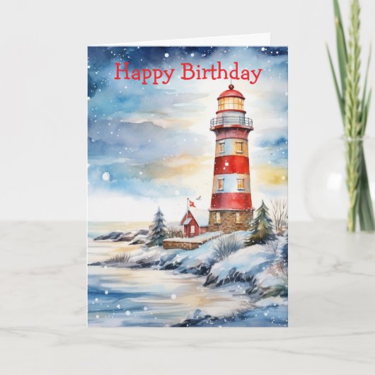 Carte Un phare en hiver (Devant)
