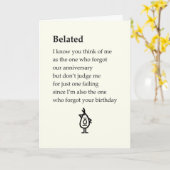 Carte Un Poème Anniversaire Drôle Et Drôle (Fleur jaune)