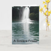 Carte Un Poème D'Ami Sincère (Fleur jaune)