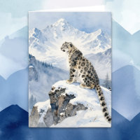 Un poème de léopard des neiges et vœux d'anniversa
