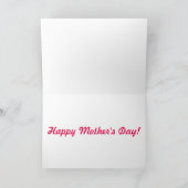 Carte Un poème du jour de mère (Intérieur)