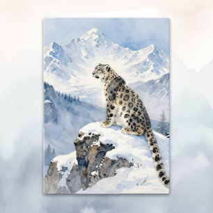 Carte Un poème sur le léopard des neiges