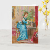 Carte Un poème victorien encourageant "Si l'on s'avère f (Fleur jaune)