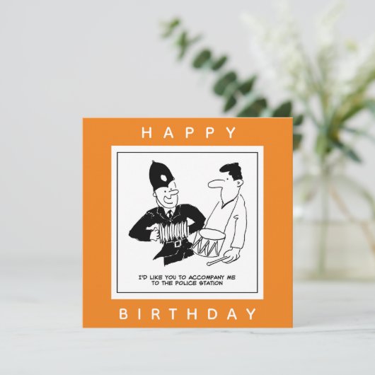 Carte Un policier demande à l'homme de l'accompagner  C (Debout devant)