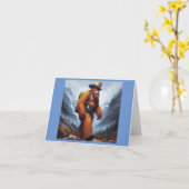 Carte Un pompier à bout portant (Fleur jaune)