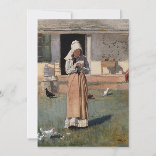 Carte Un poulet malade | Winslow Homer (Devant)