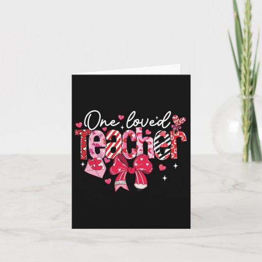 Carte Un professeur aimé Saint-Valentin Coquette Arc (Devant)