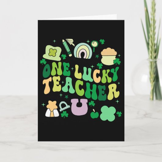 Carte Un professeur chanceux Saint-Patrick irlandais Pro (Devant)