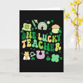 Carte Un professeur chanceux Saint-Patrick irlandais Pro (Fleur jaune)