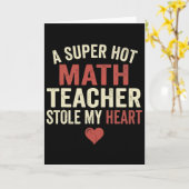 Carte Un professeur de maths chaud a volé mon cœur pour  (Fleur jaune)