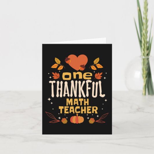 Carte Un professeur de maths Remerciements Chute Thanksg (Devant)
