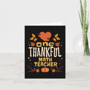 Carte Un professeur de maths Remerciements Chute Thanksg