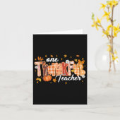 Carte Un Professeur Remercié Thanksgiving Citrouille Aut (Fleur jaune)