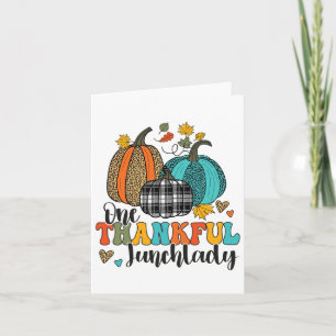 Carte Un Remerciement Lunch Lady Citrouilles de l'école 