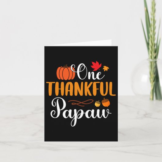 Carte Un Remerciement Papaw Thankgiving Automne Citrouil (Devant)