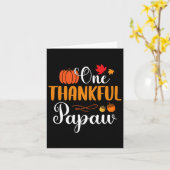 Carte Un Remerciement Papaw Thankgiving Automne Citrouil (Fleur jaune)