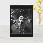 Carte Un Retriever Du Labrador De Noël Capturé À L'Appar (Fleur jaune)