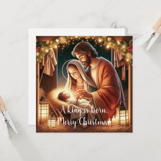 Carte Un roi est né (Devant/Arrière en situation)