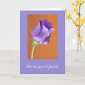 Carte Un Rose d'ami spécial se porte bien (Fleur jaune)